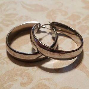 Silver hoop earrings
